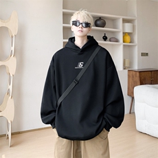 华棉内景秋冬季美式街头宽松连帽卫衣男潮大码WY00697/P45加绒P55，男装卫衣，电商B316