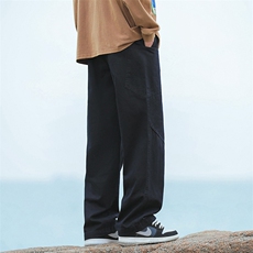 2024春夏季水洗纯棉休闲运动直筒宽松长裤男潮-海景-5075-P55黑，男装休闲裤，星座307-3(原516-1)