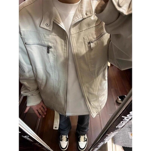 美式复古哈灵顿夹克男款cleanfit高级感痞帅立领外套WLJ811-P75图片