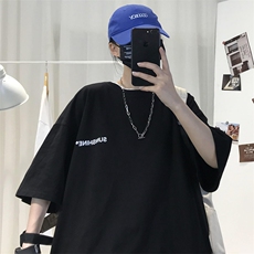 XZ115A-T06200克纯棉男女字母印花大码S-5XL10色T恤衫圆领半袖，男装T恤，星座115A-3