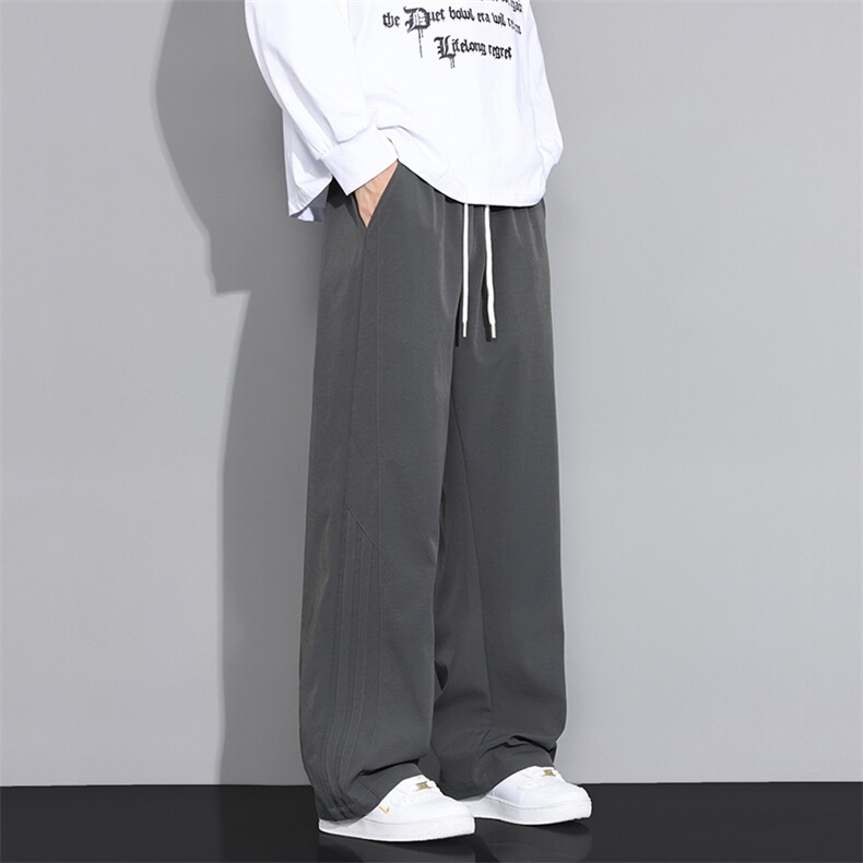香蕉弯刀卫裤男士秋款宽松抽绳垂感青春风休闲裤子Q29162-特P35,男装休闲裤,星座610（原A335）