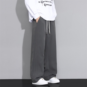 香蕉弯刀卫裤男士秋款宽松抽绳垂感青春风休闲裤子Q29162-特P35图片