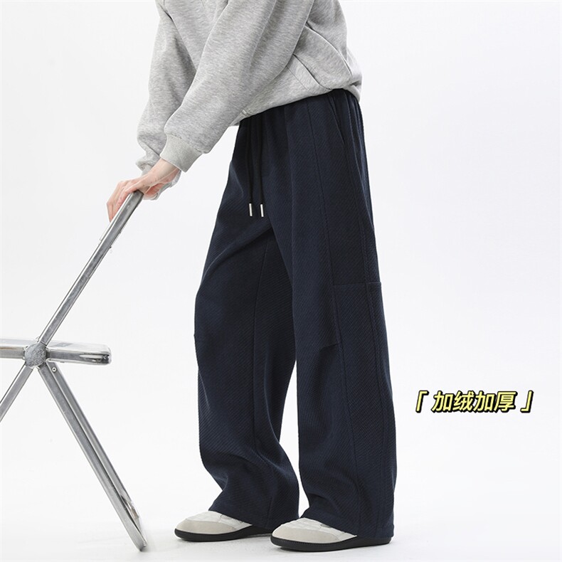 2025冬季新款无影墙超柔斜纹打褶加绒裤M-5XLHK251028-特P45,男装卫衣,电商A022