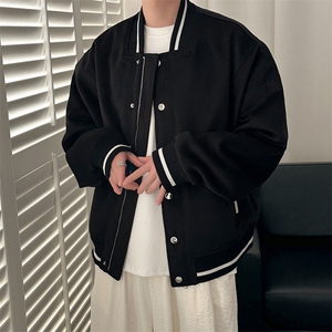 现货-春季呢子棒球服潮牌宽松时尚外套休闲呢子夹克-AJ23058-P115图片