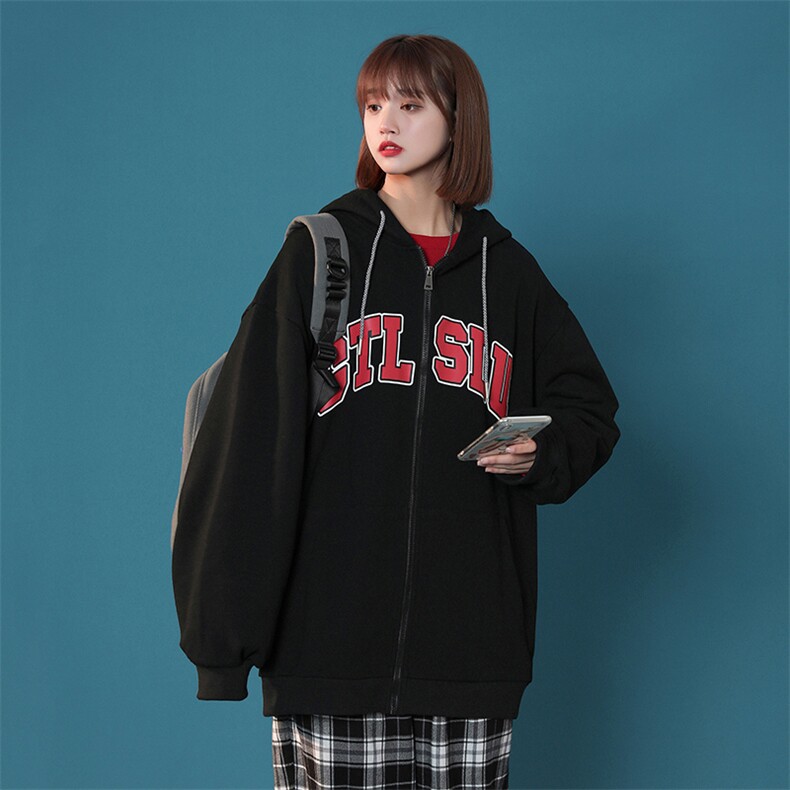 HC880TP55控价78连帽卫衣男女外套情侣中性风印花开衫上衣,男装卫衣,电商A102-1