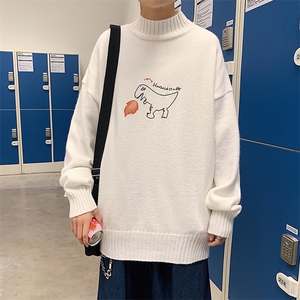 M18040-P45 半高领毛衣男士大码针织衫男毛线衣男线衫图片