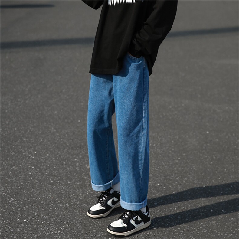 四季款cityboy宽松直筒拖地牛仔裤,男装牛仔裤,电商D325