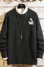 加厚加绒毛衣男大码毛线衣男针织衫M19239-P45加绒款-P65砖墙，男装针织衫/毛衣，电商A040A