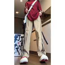夏秋季潮流条纹激光打孔透气宽松休闲裤B315-K24241-特p35控68，男装休闲裤，电商B315