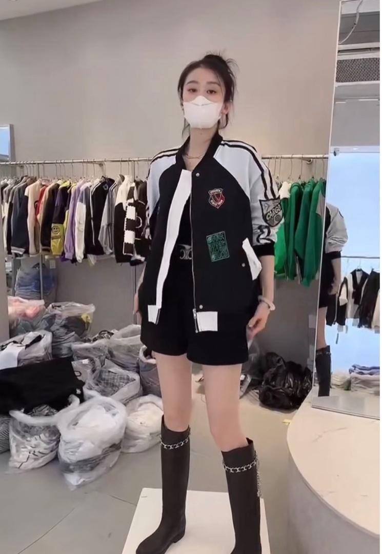 2023春季新款时尚欧美风休闲棒球服外套,女装其它,L·H·X