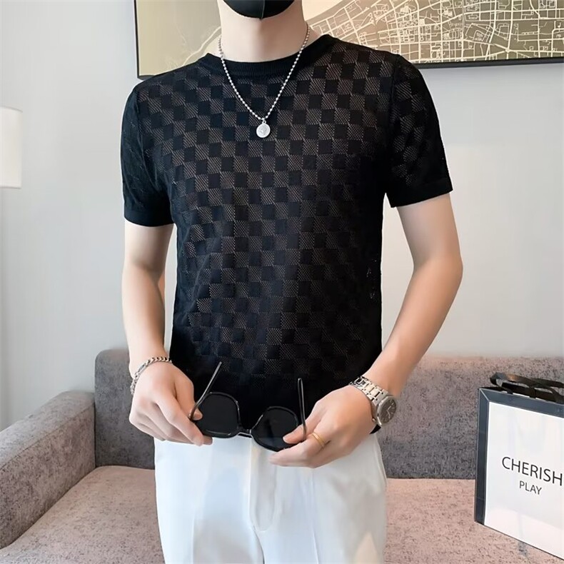 圆领文艺短袖时尚潮牌新款慵懒青春流行夏季男纯色标准T恤 S311图片