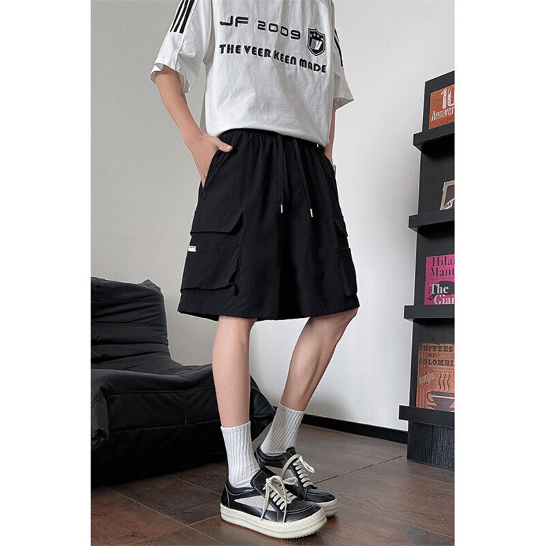 8XL-M特大码冰丝短裤男五分裤褶皱休闲裤工装中裤DK1504P45控68,男装牛仔裤,电商D206-1