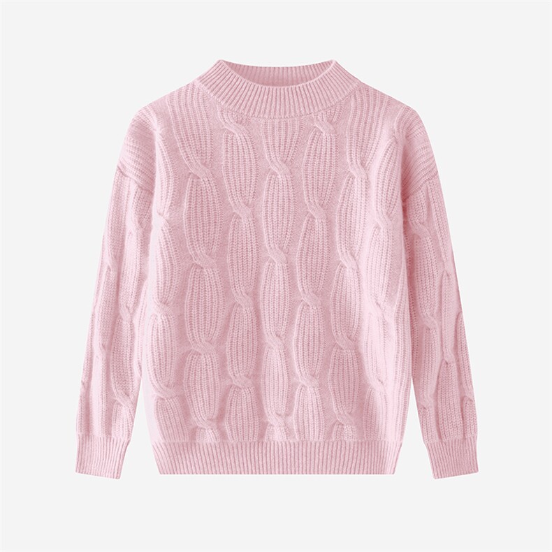 新款儿童羊绒衫七针加厚元宝针落肩设计柔软舒适保暖时尚秋冬，童装儿童羊绒衫，跳跳羊儿童羊绒衫