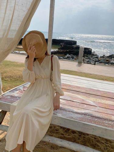 春季新款，素色连衣裙，女装连衣裙，郭郭家