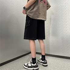 2024夏季新款内景大码美式复古水洗vibe短裤M-5XHK23172-特P35，男装休闲裤，电商A022