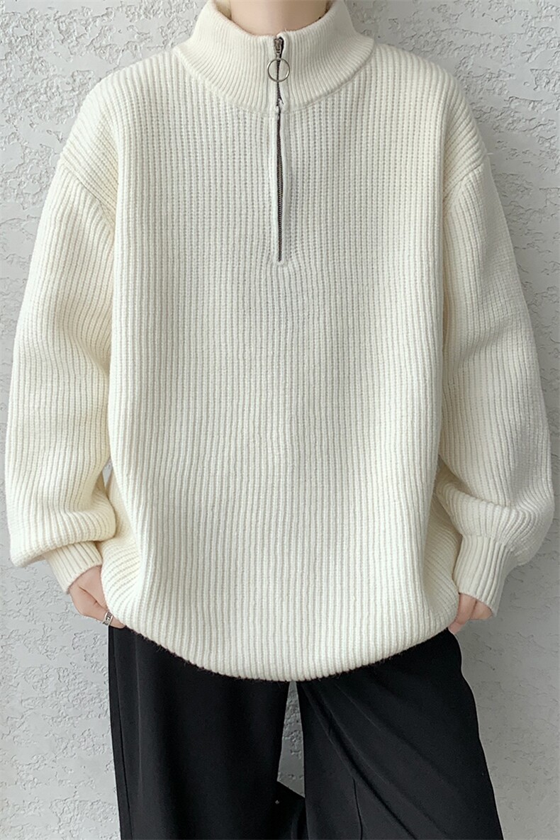 8XL-M特大码毛衫美式宽松时髦拉链立领开衫针织毛衣男MY1209P65,男装针织衫/毛衣,电商D206-1