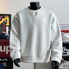 DSA028-WY2502P45假两件V领华棉卫衣表棉底聚酯78，男装卫衣，电商A028
