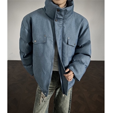 高级感仿牛仔棉衣加厚保暖美式复古立领棉服A170-M913-P138控188，男装棉衣，电商A170