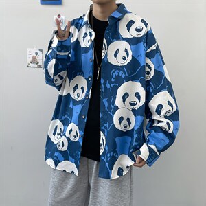 长袖衬衫男士秋季潮牌港风休闲寸衣痞帅外套A056-C823P45图片