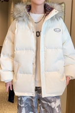 冬季宽松/连帽大毛领休闲外套潮加厚棉衣XZ102B-1M8005-P135，男装棉衣，星座102B-1