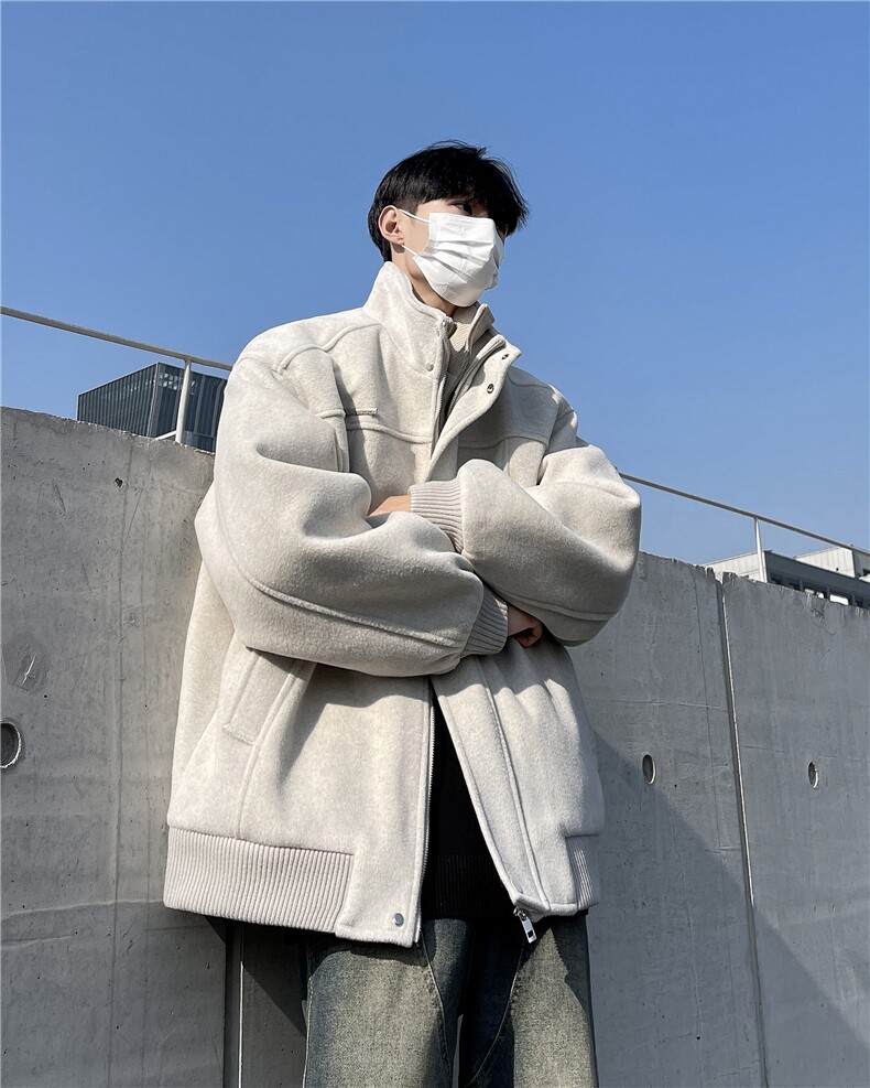 DW9296-P98美式2025新款外套男假俩件夹克潮牌痞帅百搭港风男装,男装夹克,星座603-2