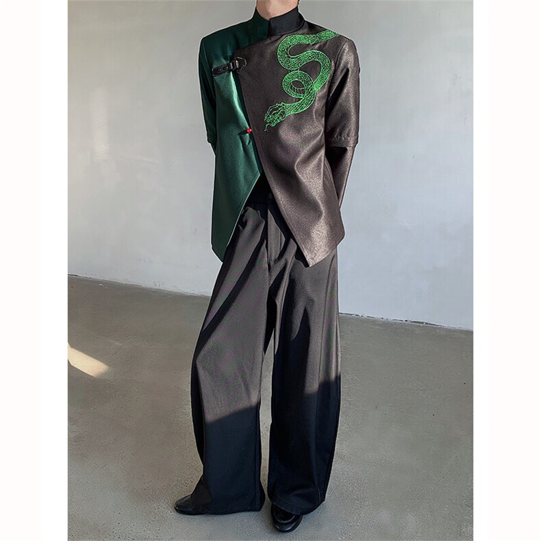 现货！25新中式设计感蛇图腾礼服西装外套XZ98-P158,男装西服,电商B288