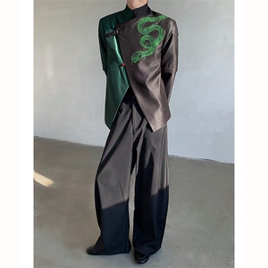 现货！25新中式设计感蛇图腾礼服西装外套XZ98-P158图片