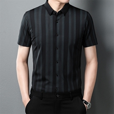 H8116钱塘2020-3夏季无痕商务精品男士短袖衬衣主推P66，男装衬衫，钱塘207-3