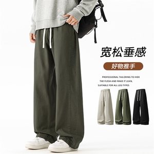 休闲裤男款春季新款宽松百搭男装裤子青少年直筒长裤Z9991-P48图片