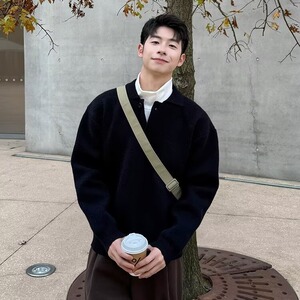 亨利领毛衣男秋冬季男士打底衫长袖保暖内搭针织衫2025新款图片