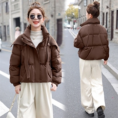 高级感欧货短款羽绒服女冬季2025新款韩系潮流设计感白鸭绒外套潮，女装羽绒服，意芙