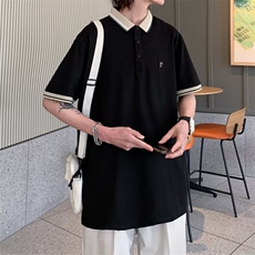 polo杉男韩版潮流拼色2026夏季新款ins宽松百搭帅气卫衣WB035-P30，男装卫衣，星座412