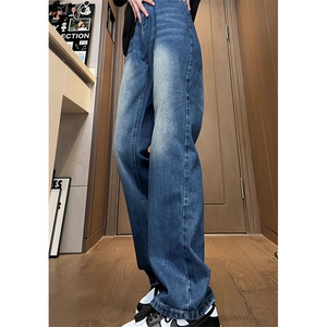 K911～有货（自家图）美式猫须水洗宽松微喇阔腿牛仔裤男-P55控78图片