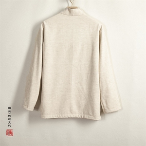 2025秋冬新款风男装改良汉服加绒衬衫C012P85图片