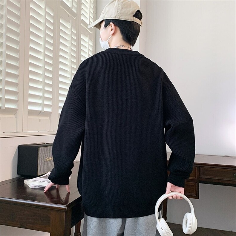 84761-P60秋冬新款休闲毛衣男长袖针织衫简约百搭打底衫,男装针织衫/毛衣,电商D310B