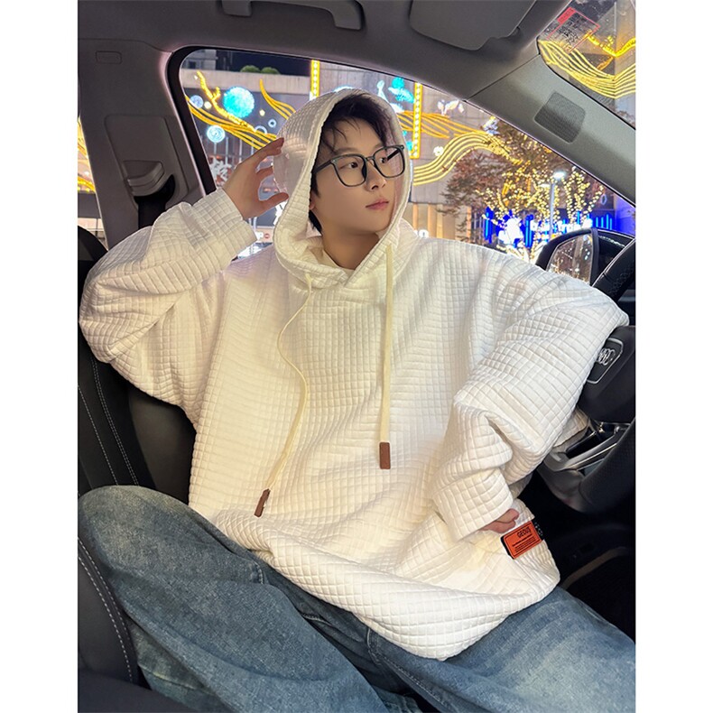 WY209/P60春装新款连帽卫衣男美式潮宽松运动大码ins潮流复古外套,女装短外套,电商基地A050