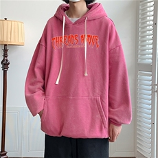 加绒新款港风宽松连帽套头卫衣X5670-常规P70控88-加绒P80控98，男装卫衣，电商A061-1