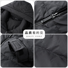 2025新款冬季男士连帽90%白鸭绒羽绒服夹克加厚休闲羽绒服外套，男装夹克，钱塘723