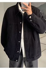 wassupcandy美式牛仔外套男春秋季潮牌宽松工装夹克情侣百搭上衣，男装夹克，星座218-1（原230）