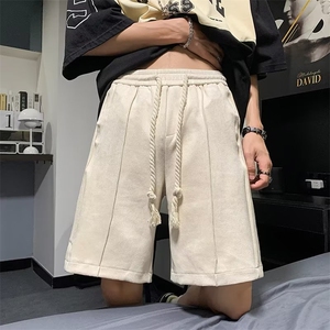 男夏季设计感小众美式复古裤子潮牌潮流宽松五分中裤D7817-P32图片