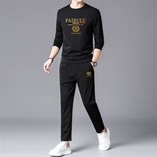 时尚运动服套装男士春秋季新款潮牌宽松休闲圆领卫衣长裤子两件套，男装休闲套装，电商B212（原钱塘6029）