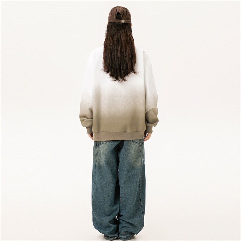 2025秋季新款男装日系潮牌渐变宽松卫衣休闲外套WY600-F76,女装短外套,电商A101（原外27）