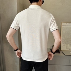 夏季时尚男士短袖T恤休闲翻领半袖体恤青年百搭上衣PL9450-P68，男装T恤，电商A237
