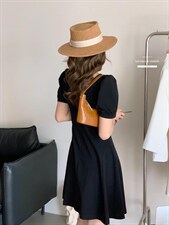 香丽迪2022年夏季新款拼接连衣裙女针织短袖圆领修身高腰，女装连衣裙，香丽迪1