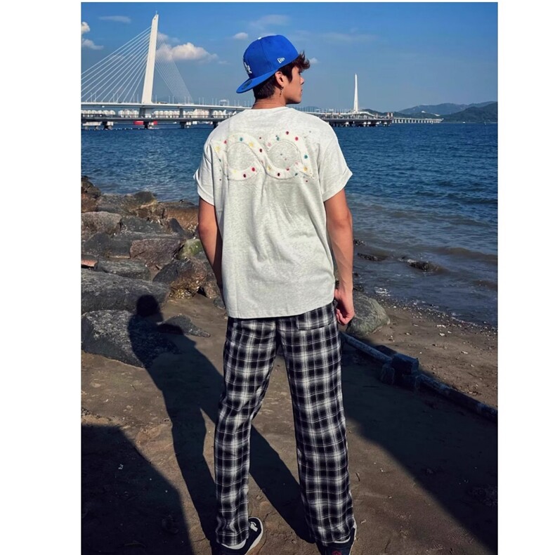 现货美式直筒磨毛格子休闲裤CK780/特P40,男装休闲裤,电商B350
