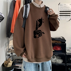 特P25控48秋冬新款男士圆领卫衣宽松休闲日常百搭上衣WQ2427，男装卫衣，电商B370