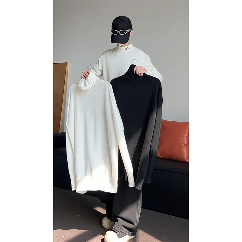 纯色高领毛衣男针织衫男女同款KD648-P35图片