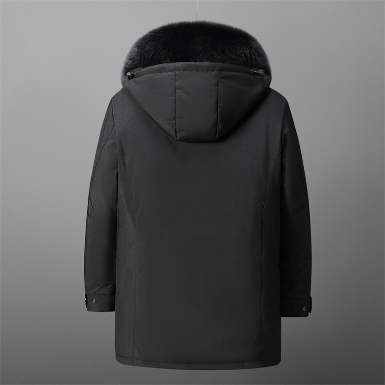 高端羽绒服中老年商务休闲中长款白鸭绒保暖外套爸爸装3118-p180,男装羽绒服,星座1210A