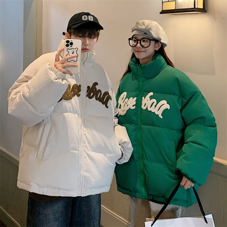 2023冬季新款潮牌情侣立领棉衣毛巾绣棉服外套男女MYTC157P95,男装棉衣,电商B220
