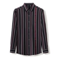 2023秋季新款中年男士薄款竹纤维长袖衬衫休闲爸爸装印花衬衣寸衫，男装衬衫，电商B212（原钱塘6029）